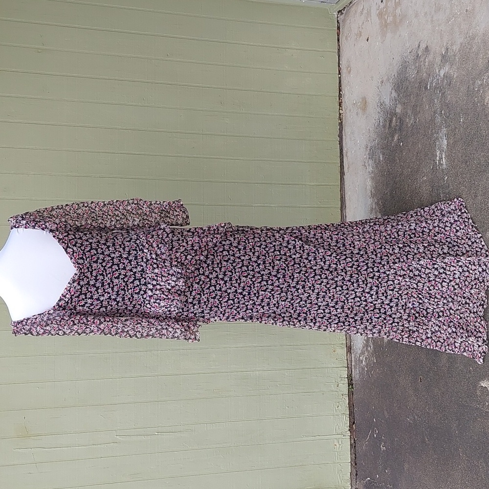 Diane Von Furstenberg Silk Black Vines Jasmyne Maxi Dress With Tags Sz 10 - Picture 8 of 14